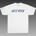 White Tee Blue Camo